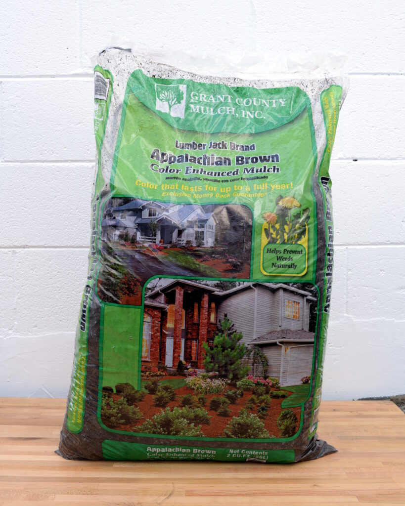 Dyed Brown Hardwood Mulch, 2 cu ft bag Potomac Garden Center