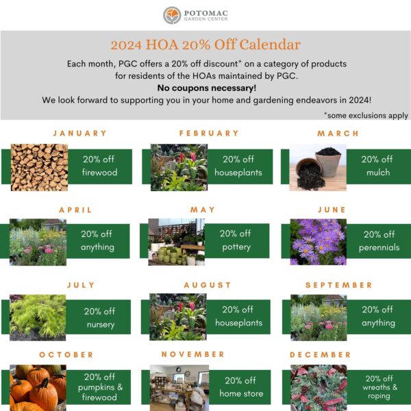 Discount Program Potomac Garden Center